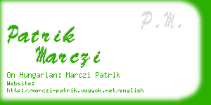 patrik marczi business card